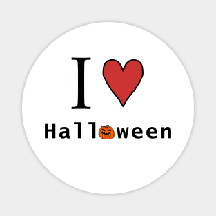 I Love Halloween Horror and Pumpkin Magnet